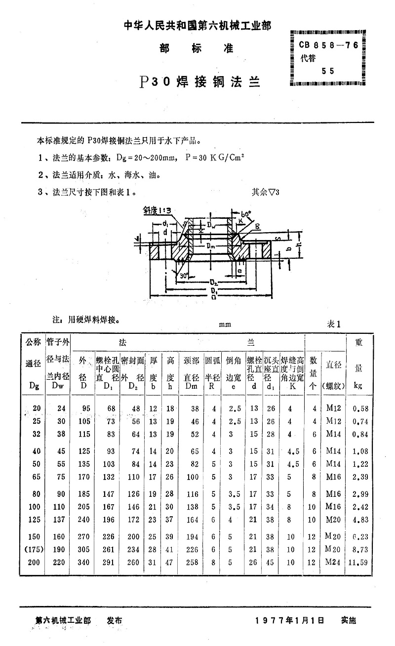(橡胶软接头)CB858-1976P30焊接铜法兰