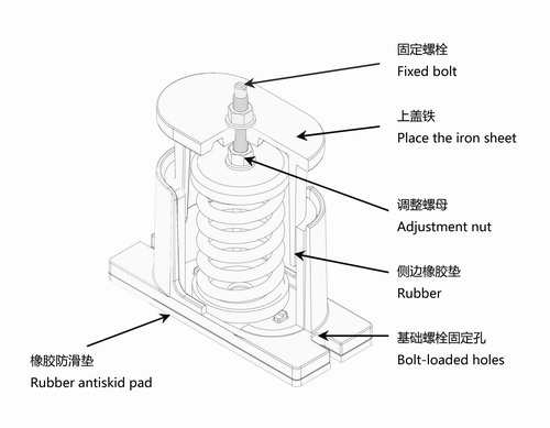 JB型座式弹簧减振器安装说明/图纸讲解